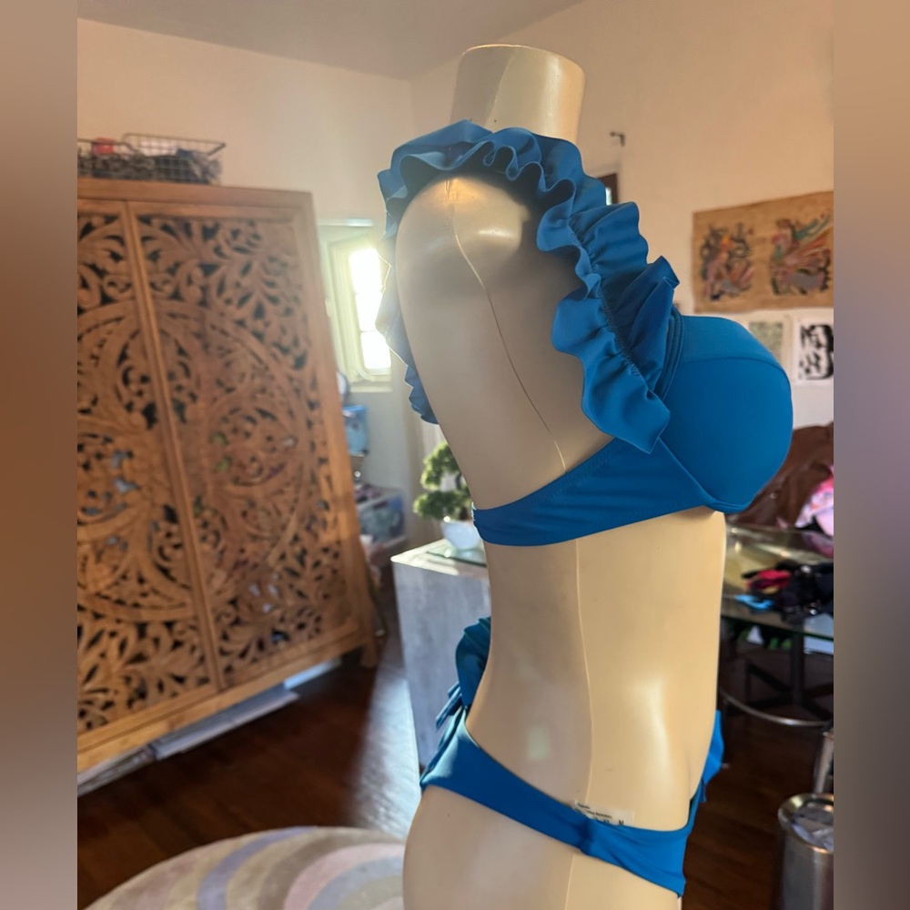NWOT Bahia Maria Inspired Cobalt Blue Halter underwire Bikini set - Picture 4 of 11
